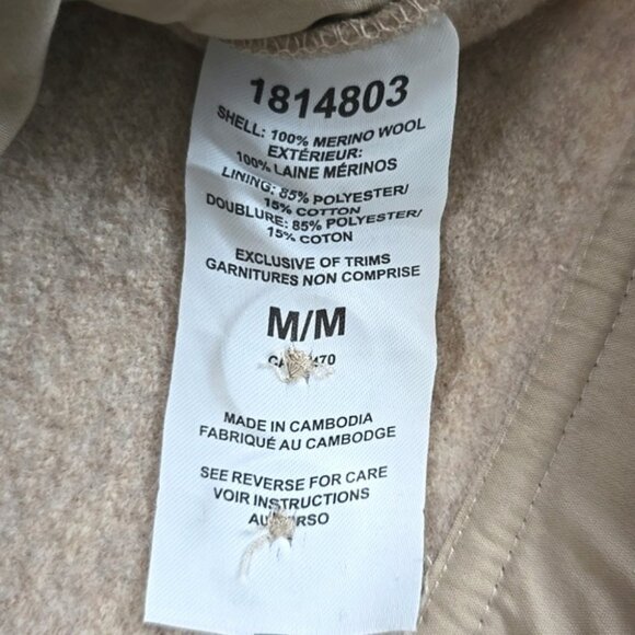 HUNTER Women's Button Down Collared Cream Merino Wool Jacket Pockets Size M - Picture 11 of 15